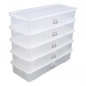 Wham Crystal Plastic Storage Box & Lid Size 15 (55 Litre)